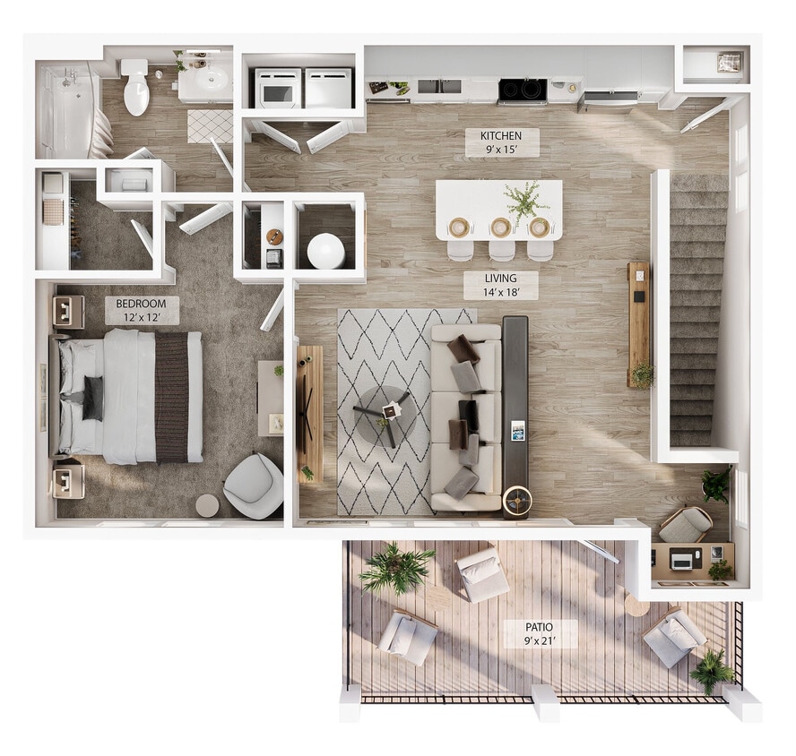 Floor Plan - 1 BR Grand Overlook