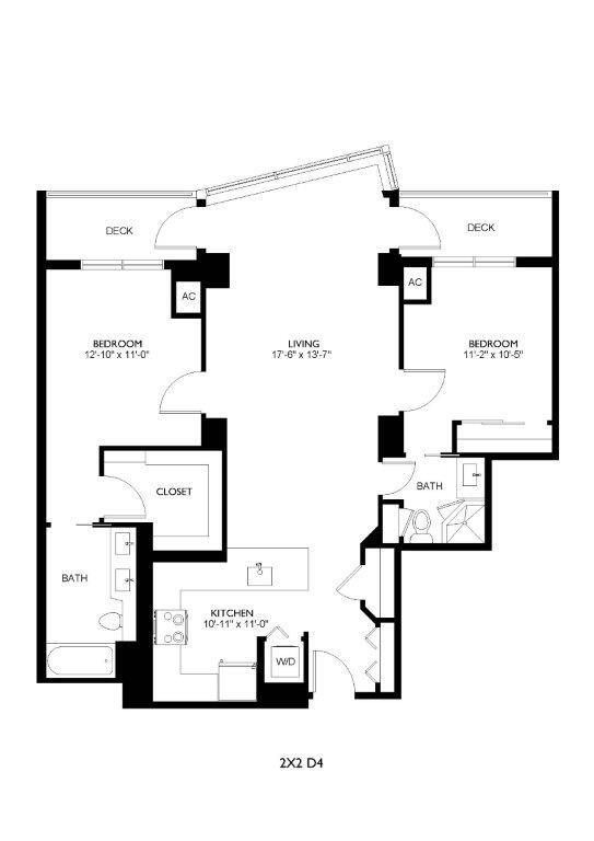 Floor Plan - 2x2 D4