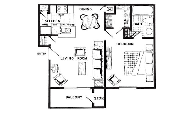 THE ANDOVER - 1A - 1 Bedroom (Andover)