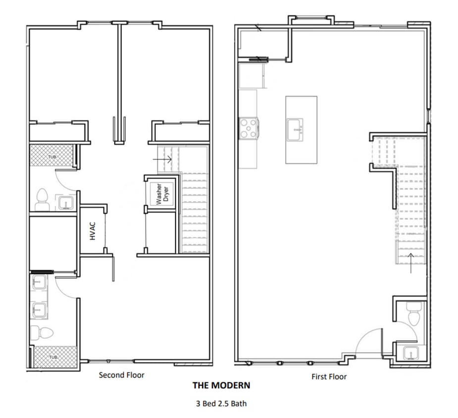 Floor Plan - 3 Bed 2.5 Bath