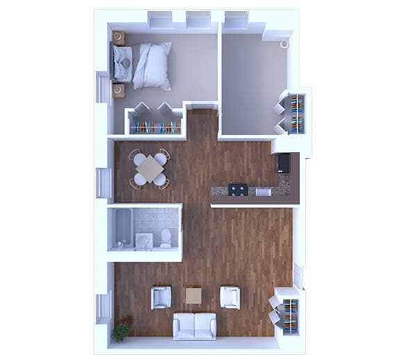 Floor Plan - 2 Bedroom Floor Plan B2