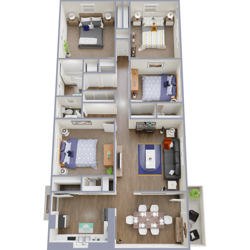 Floor Plan - Julep Flats-D1