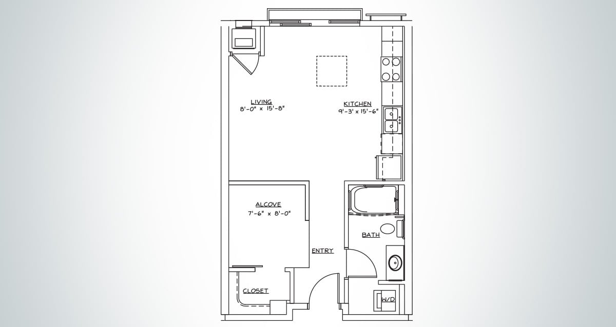 Floor Plan - Blue Studio A2