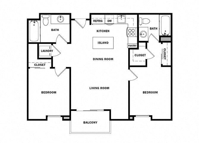 Floor Plan - 2X2 B