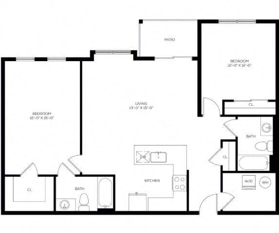 Floor Plan - Greenbriar (2 Bed)