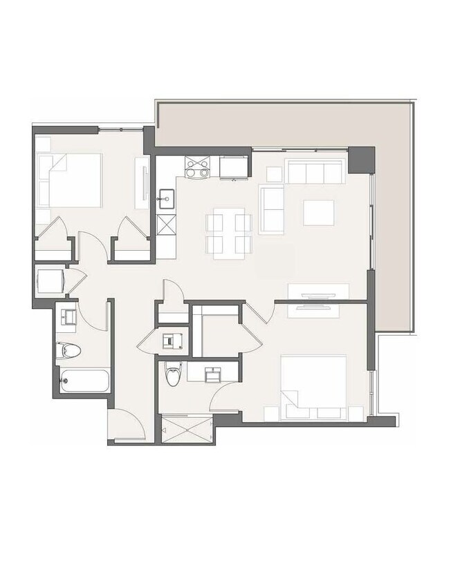 B2.1 floor plan The Vibe Miami - B2.1