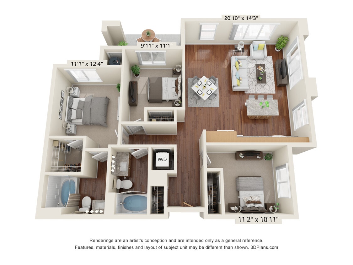 Floor Plan - Three Bedroom