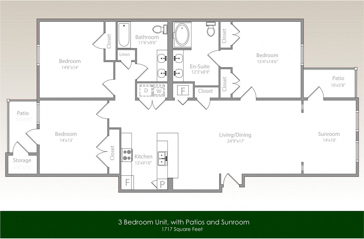 Floor Plan - 3x2 Handicap Sunroom/Patio/Storage