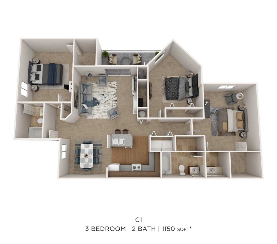 Floor Plan - Three Bedroom