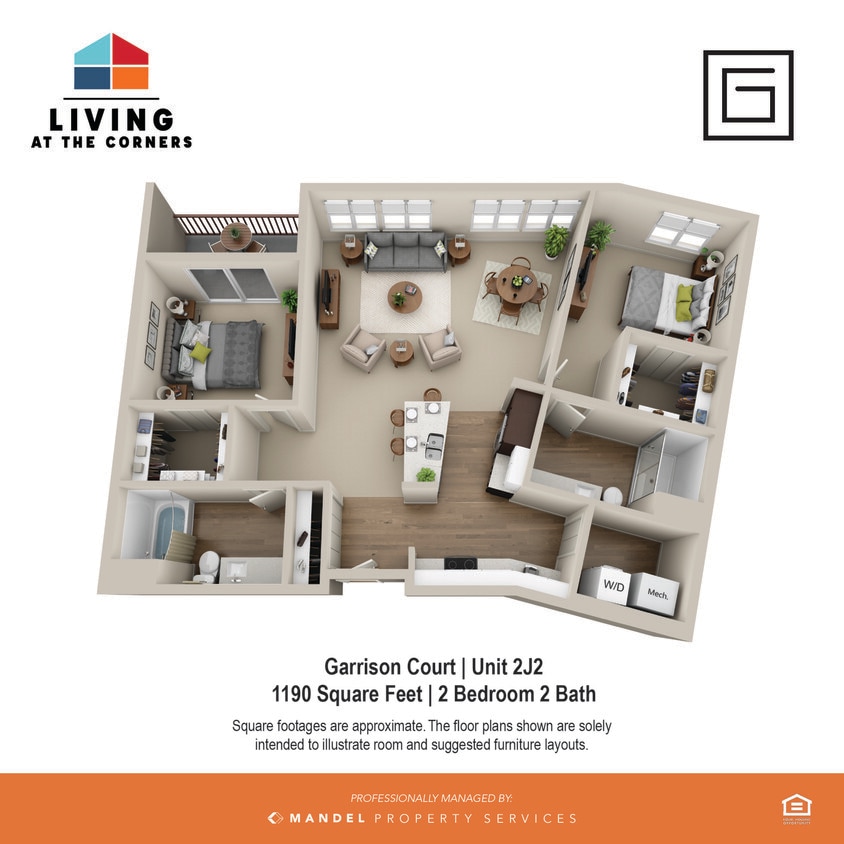 Garrison Court Unit Style 2J2 - 2J2