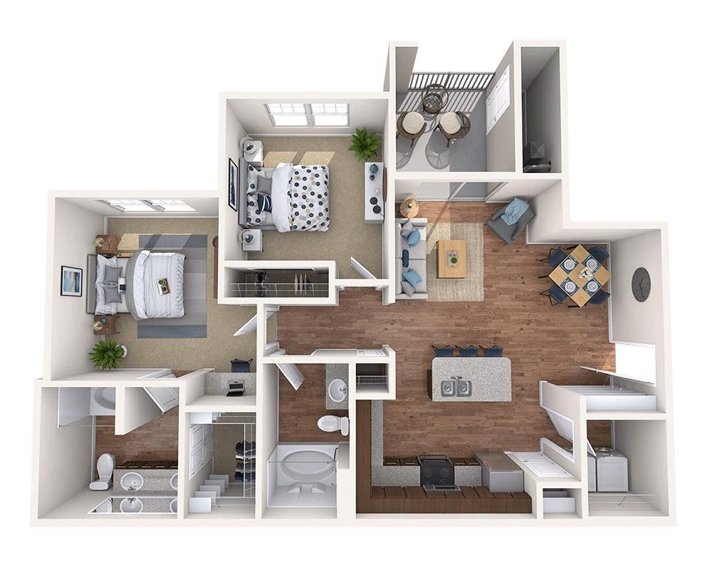 Floor Plan - Two Bedroom B2A-MMR