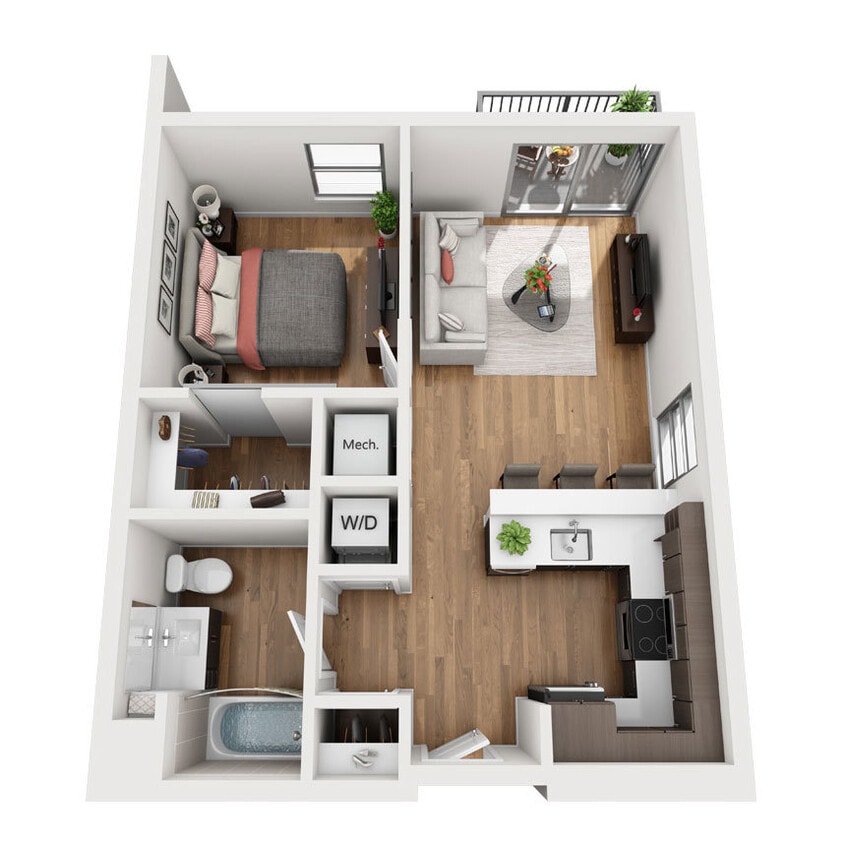 A6a floor plan La Plaza Village - A6a