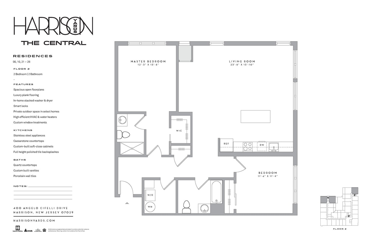 A2B7B floor plan Harrison Yards - A2B7B