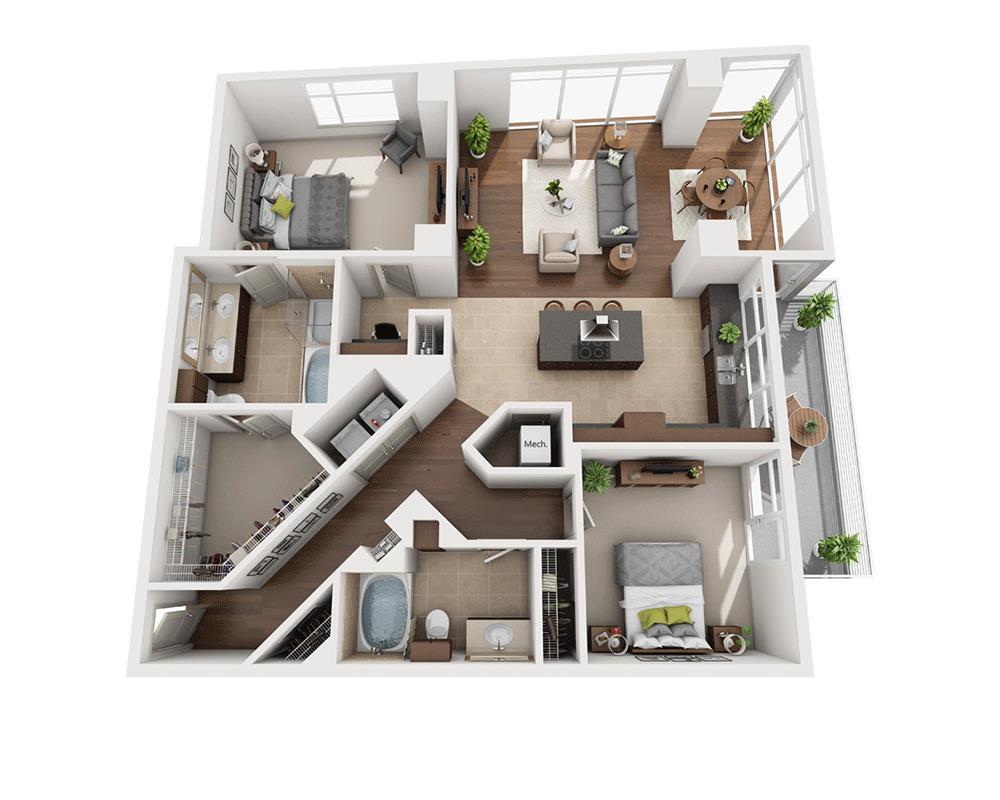 Floor Plan - Plan N (B2D)