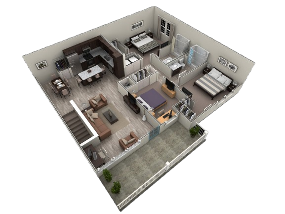 Floor Plan - 3 BR Grand Overlook