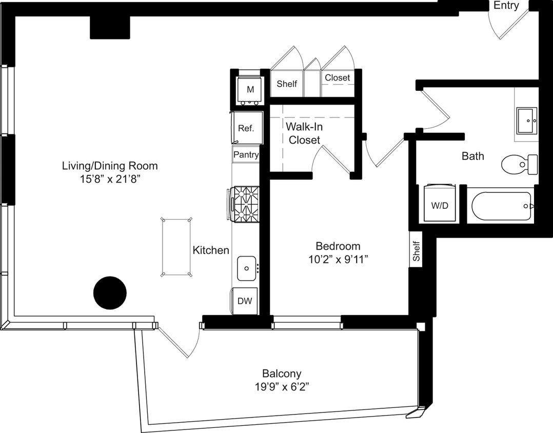 Floor Plan - A4a with Balcony