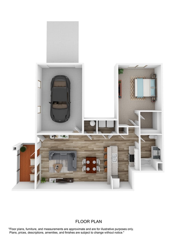 Willow.jpg - A8 Willow - One Bedroom, One Bathroom w/Garage
