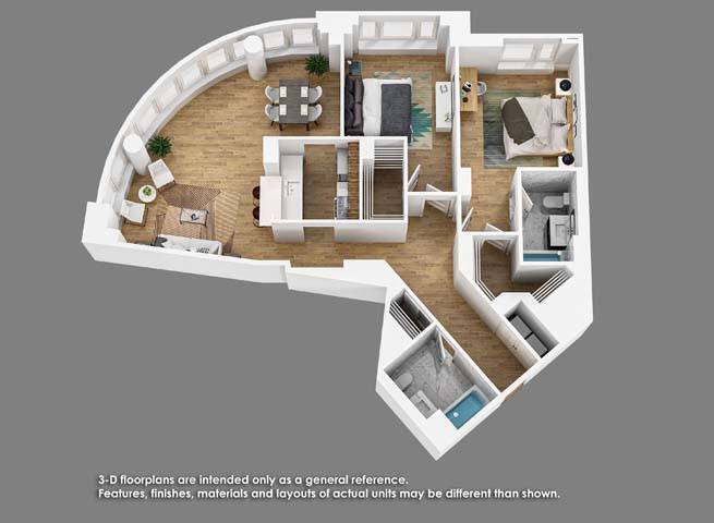 Floor Plan - 2 Bedroom 2 Bath- B11