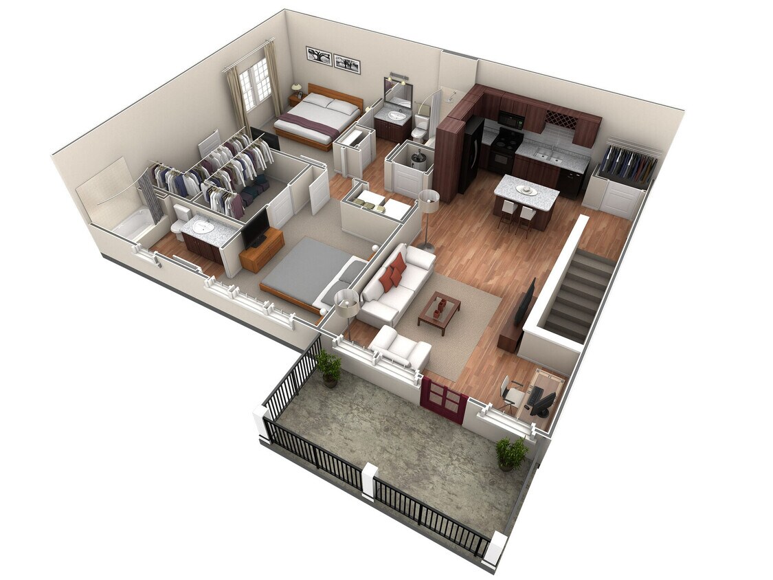 Floor Plan - 2 BR Designer Overlook