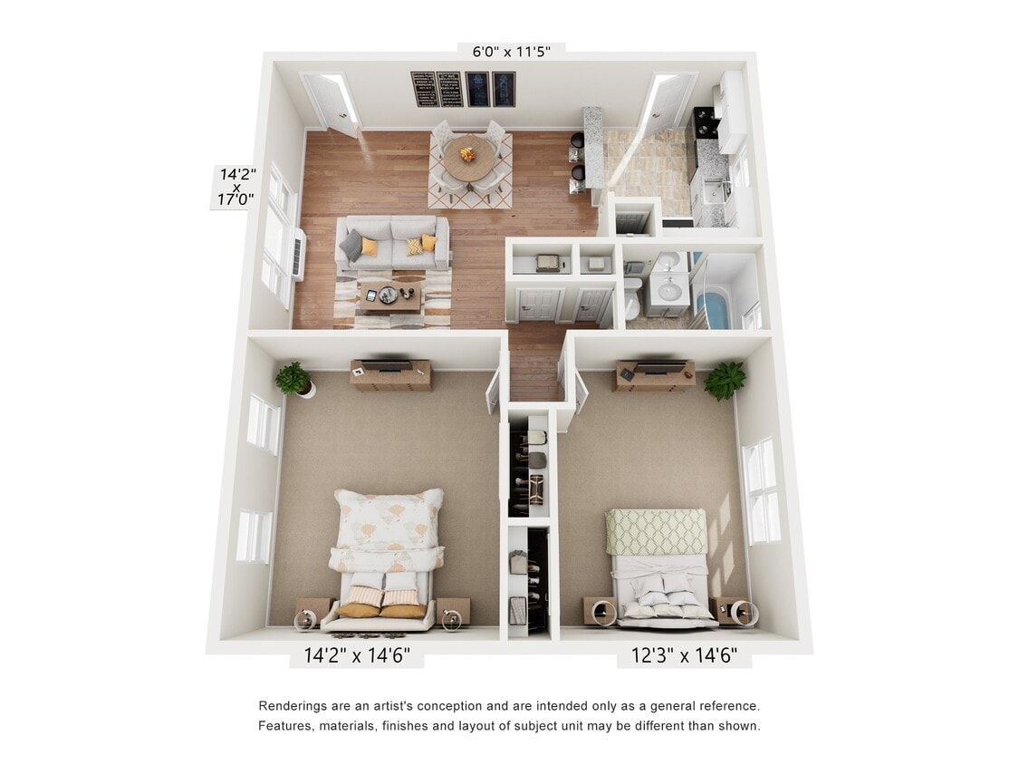 Floor Plan - TWO BEDROOM
