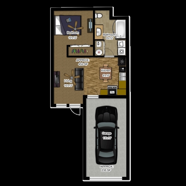 Studio - Studio with Garage