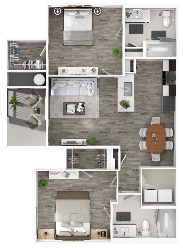 Floor Plan - 2x2 C