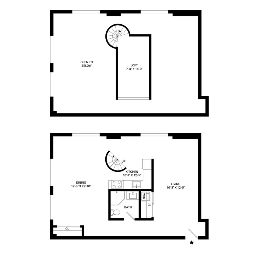 Floor Plan - The Maverick - Spacious Corner Apartment Homes