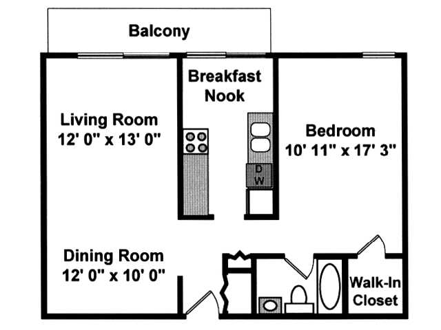 1BR/1BA - one bedroom