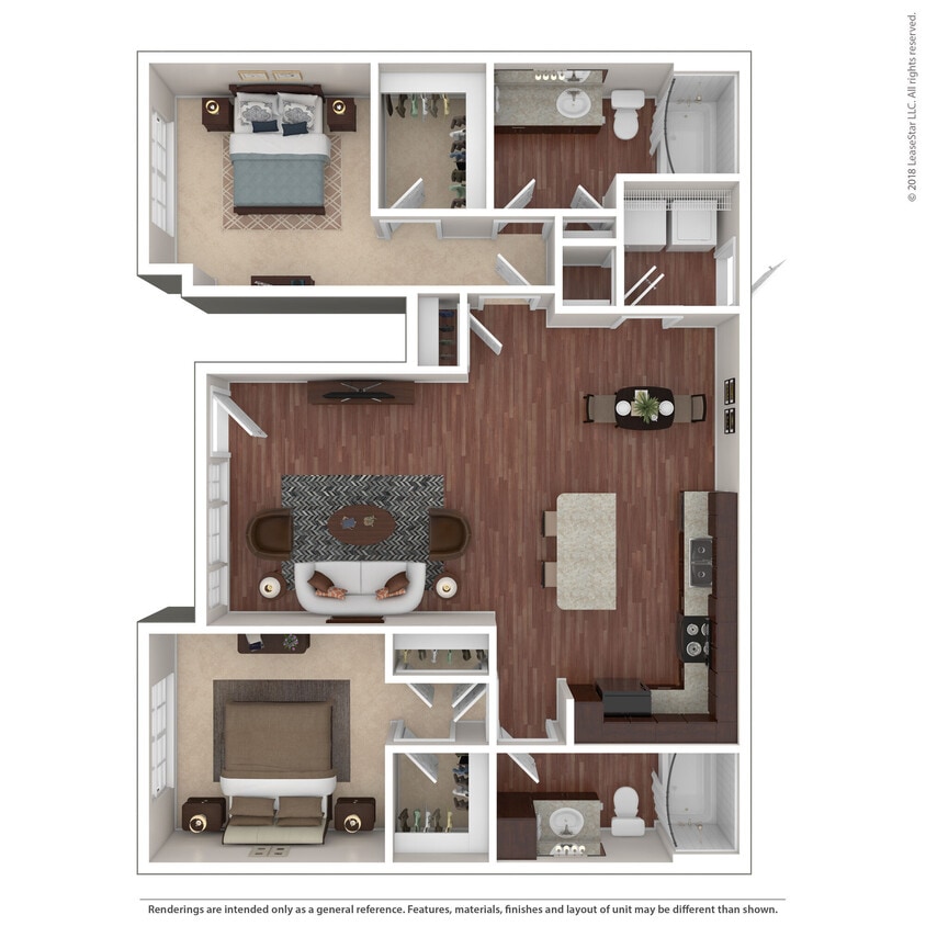 Floor Plan - 2 BR Grand Courtyard