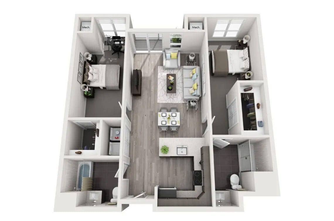 Floor Plan - 2 Bedroom F