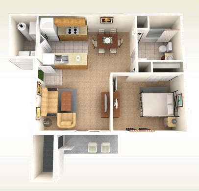1BR/1BA - The Daisy