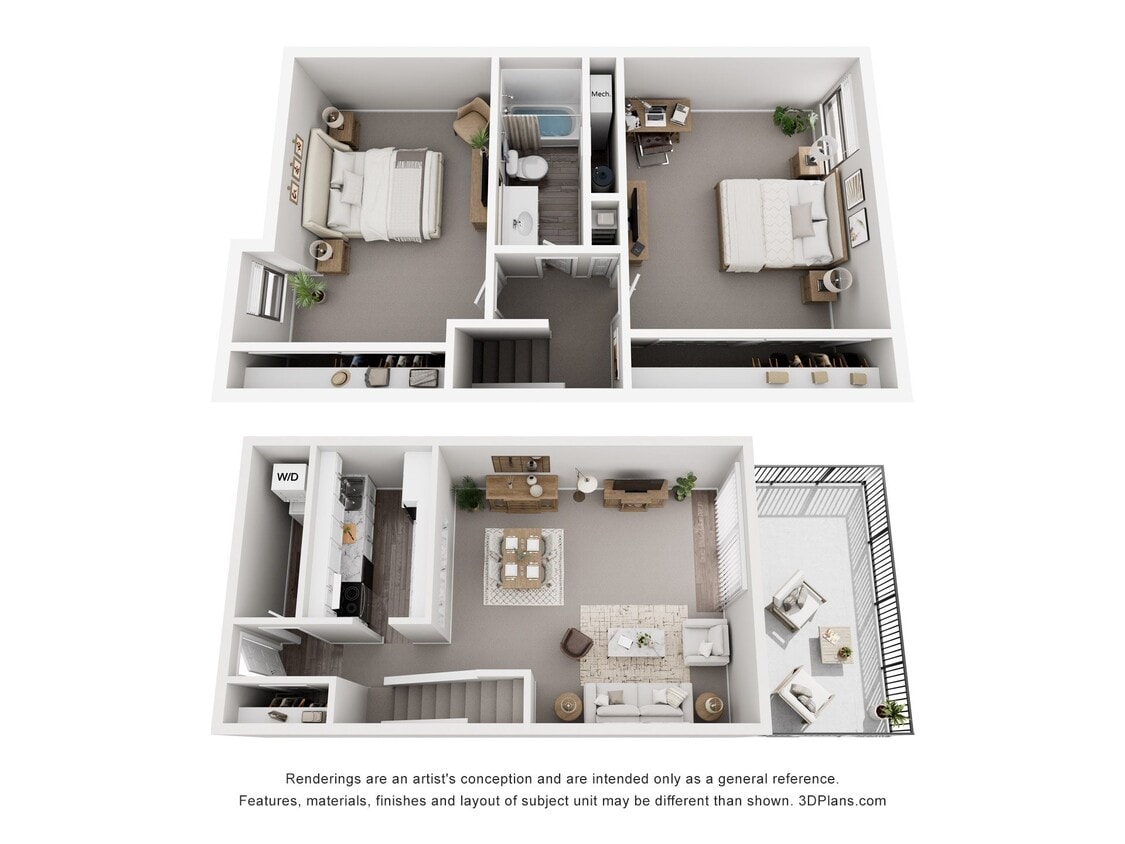 Floor Plan - The Bradford, 2/1