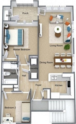 Floor Plan - WB 2x1