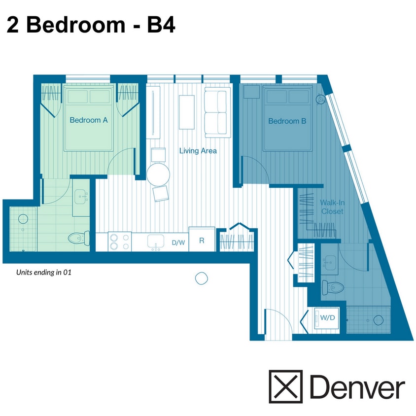 2 Bedroom - B4 Layout - 2 Bedroom - B4 Layout