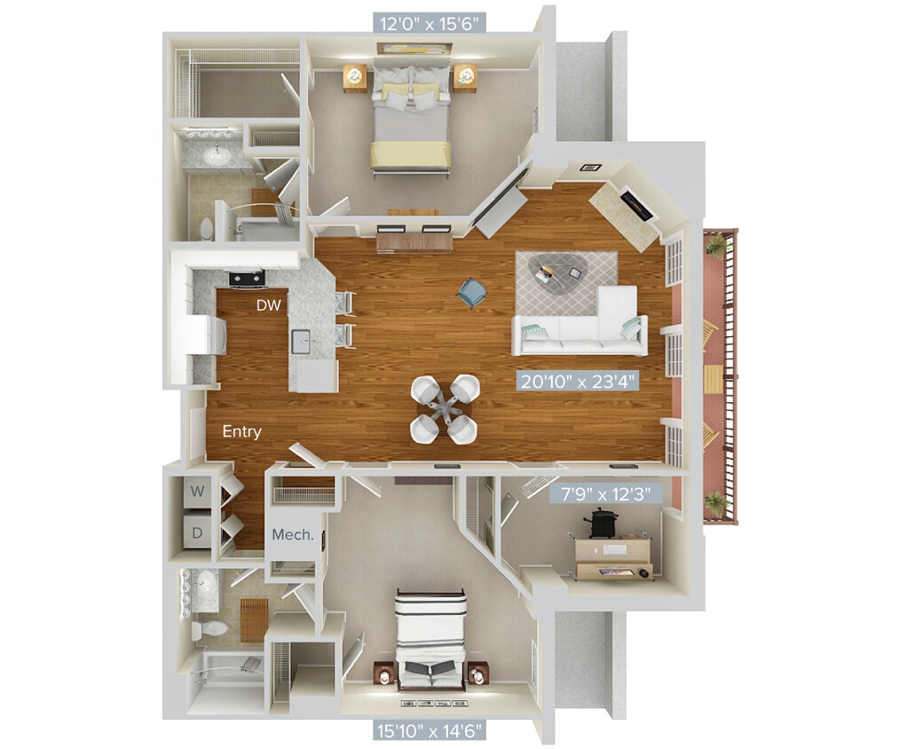 Floor Plan - B33D-1411