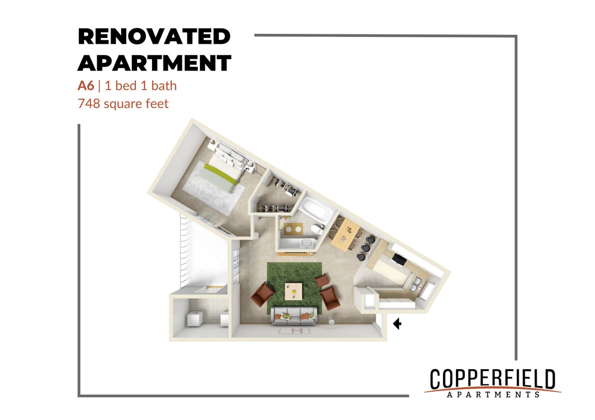 Copperfield Apartments - A6 Renovated - A6 Renovated