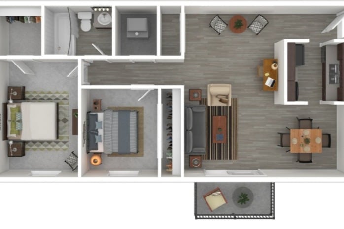 Floor Plan - 2 Bedroom Upgrade