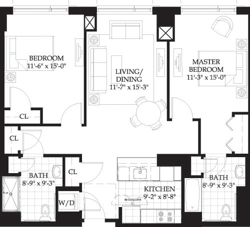 Floor Plan - Asteria Two Bedroom (5)