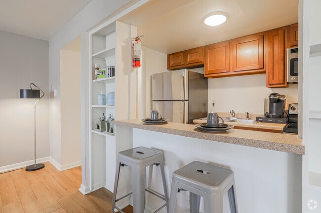 2 BR, 1 BA - Kitchen Bar - Hillcrest Apartments