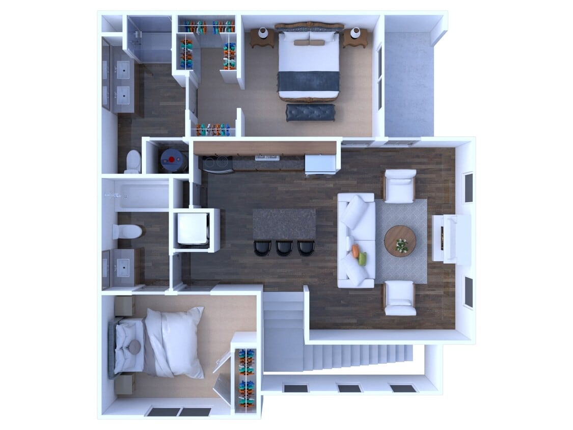 Floor Plan - 2 Bedrooms Floor Plan B1