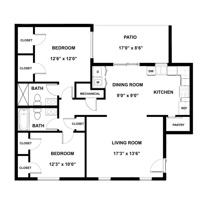 Floor Plan - B5FR Flat Renovated