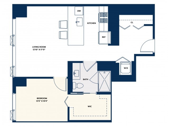 Floor Plan - 1B-14