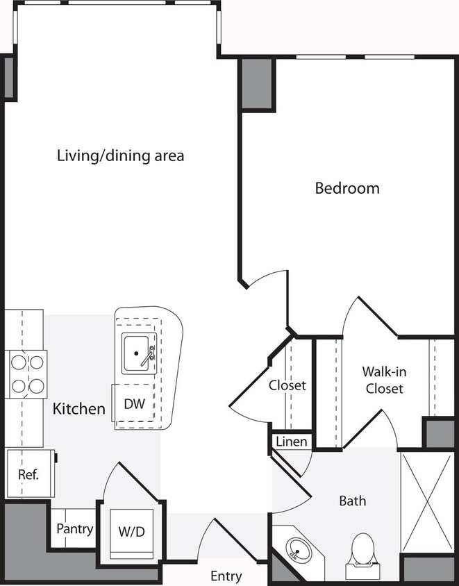 Floor Plan - 1 Bedroom DS