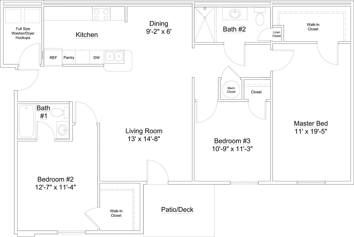 Floor Plan - Three Bedroom