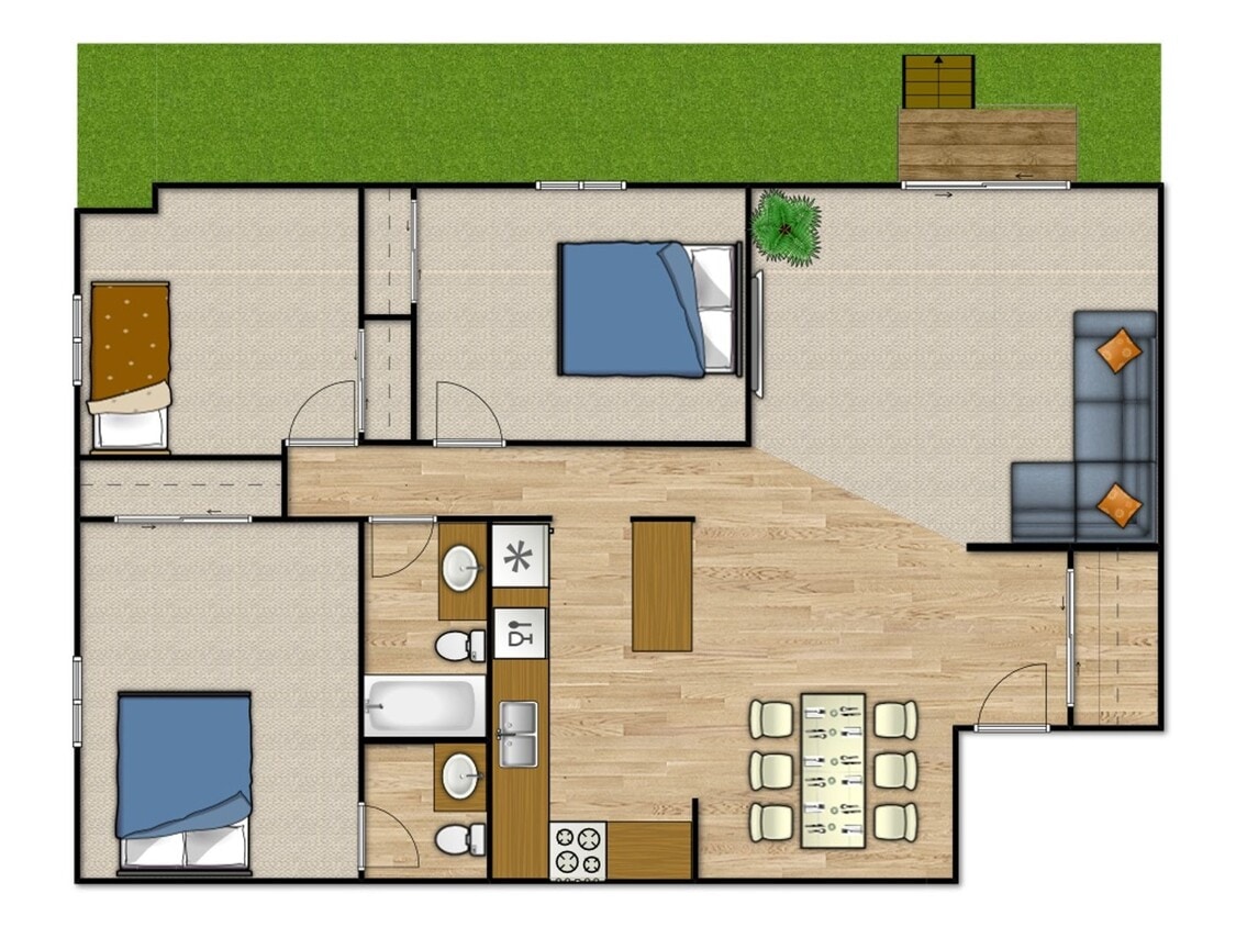 Floor Plan - 3b1.5-r