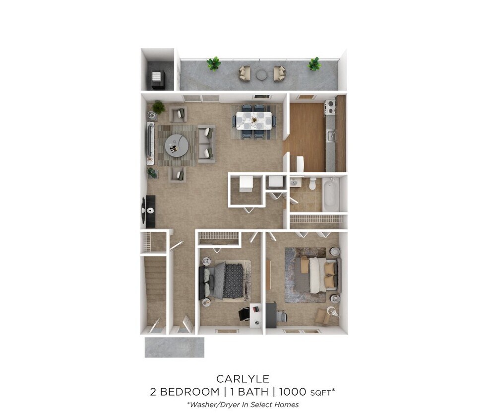 Floor Plan - Two Bedroom - Carlyle