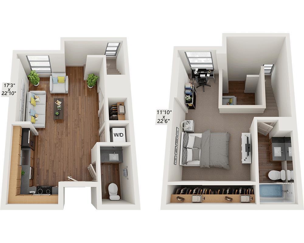 Floor Plan - Dolores A1.5F Loft
