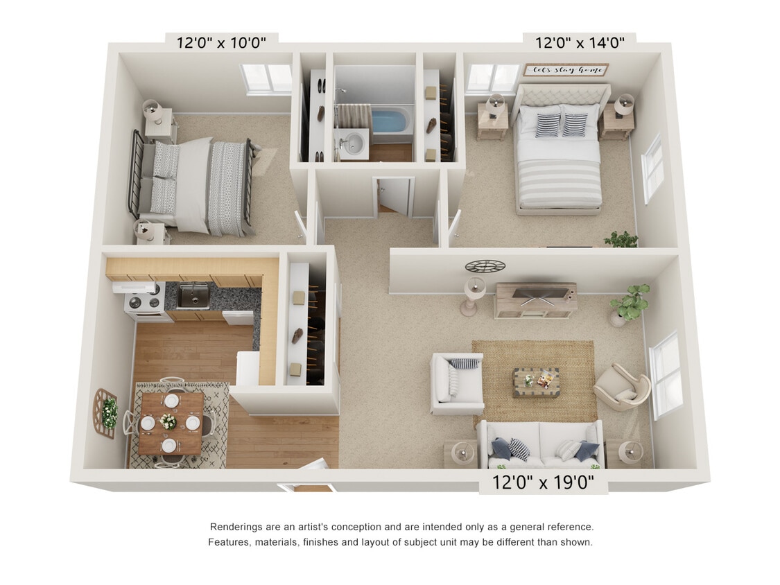 Floor Plan - TWO BEDROOM