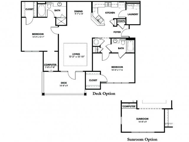 Floor Plan - B1 With Deck Option