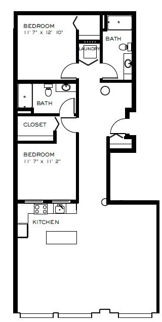 Floor Plan - Two Bedroom C5